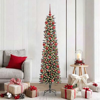 vidaXL Künstlicher Weihnachtsbaum mit 300 LEDs mit Ständer Grün 180 cm vidaXL Künstlicher Weihnachtsbaum mit 300 LEDs mit Ständer Grün 180 cm