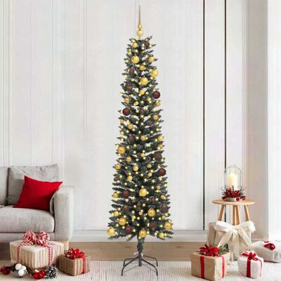 vidaXL Künstlicher Weihnachtsbaum mit 300 LEDs mit Ständer Grün 210 cm vidaXL Künstlicher Weihnachtsbaum mit 300 LEDs mit Ständer Grün 210 cm