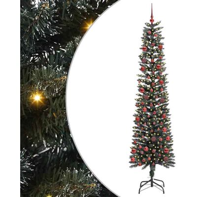 vidaXL Künstlicher Weihnachtsbaum mit 300 LEDs mit Ständer Grün 210 cm vidaXL Künstlicher Weihnachtsbaum mit 300 LEDs mit Ständer Grün 210 cm