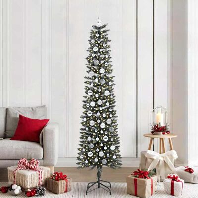vidaXL Künstlicher Weihnachtsbaum mit 300 LEDs mit Ständer Grün 210 cm vidaXL Künstlicher Weihnachtsbaum mit 300 LEDs mit Ständer Grün 210 cm
