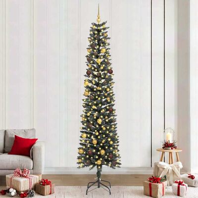 vidaXL Künstlicher Weihnachtsbaum mit 300 LEDs mit Ständer Grün 240 cm vidaXL Künstlicher Weihnachtsbaum mit 300 LEDs mit Ständer Grün 240 cm