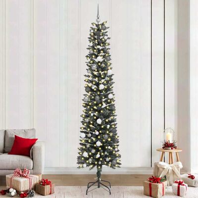 vidaXL Künstlicher Weihnachtsbaum mit 300 LEDs mit Ständer Grün 240 cm vidaXL Künstlicher Weihnachtsbaum mit 300 LEDs mit Ständer Grün 240 cm