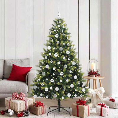 vidaXL Künstlicher Klapp-Weihnachtsbaum mit 300 LEDs Grün 180 cm vidaXL Künstlicher Klapp-Weihnachtsbaum mit 300 LEDs Grün 180 cm