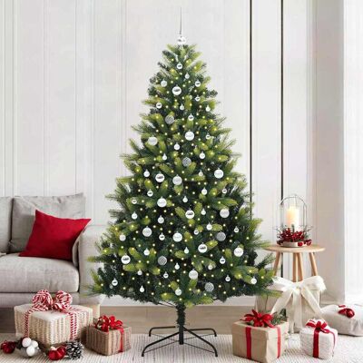 vidaXL Künstlicher Klapp-Weihnachtsbaum mit 300 LEDs Grün 210 cm vidaXL Künstlicher Klapp-Weihnachtsbaum mit 300 LEDs Grün 210 cm