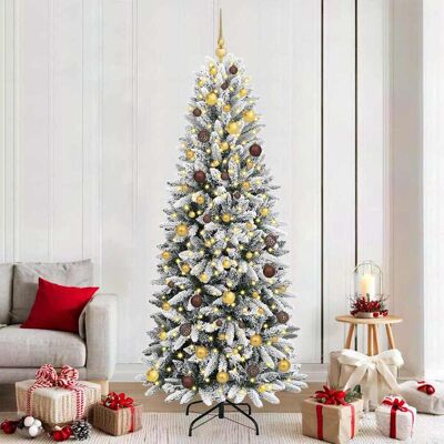 vidaXL Künstlicher Weihnachtsbaum Weiß 210 cm vidaXL Künstlicher Weihnachtsbaum Weiß 210 cm