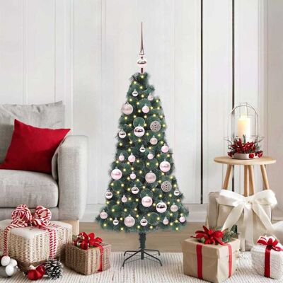 vidaXL Künstlicher vorbeleuchteter Weihnachtsbaum mit Kugelset 120 cm vidaXL Künstlicher vorbeleuchteter Weihnachtsbaum mit Kugelset 120 cm