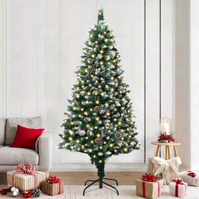 vidaXL Künstlicher Weihnachtsbaum mit 300 LEDs mit Ständer Grün 180 cm vidaXL Künstlicher Weihnachtsbaum mit 300 LEDs mit Ständer Grün 180 cm