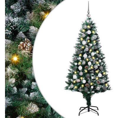 vidaXL Künstlicher Weihnachtsbaum mit 300 LEDs mit Ständer Grün 180 cm vidaXL Künstlicher Weihnachtsbaum mit 300 LEDs mit Ständer Grün 180 cm