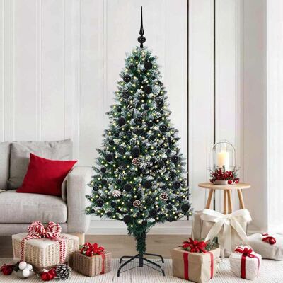 vidaXL Künstlicher Weihnachtsbaum mit 300 LEDs mit Ständer Grün 180 cm vidaXL Künstlicher Weihnachtsbaum mit 300 LEDs mit Ständer Grün 180 cm