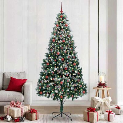 vidaXL Künstlicher Weihnachtsbaum mit 300 LEDs mit Ständer Grün 240 cm vidaXL Künstlicher Weihnachtsbaum mit 300 LEDs mit Ständer Grün 240 cm