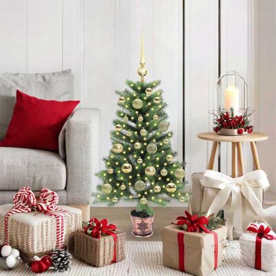 vidaXL Weihnachtsbaum mit 150 LEDs mit Ständer Grün 90 cm PE vidaXL Weihnachtsbaum mit 150 LEDs mit Ständer Grün 90 cm PE