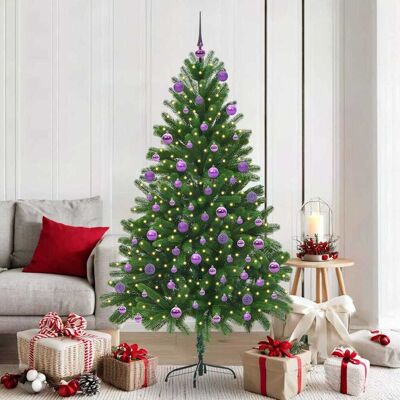 vidaXL Weihnachtsbaum mit 300 LEDs mit Ständer Grün 180 cm PE vidaXL Weihnachtsbaum mit 300 LEDs mit Ständer Grün 180 cm PE