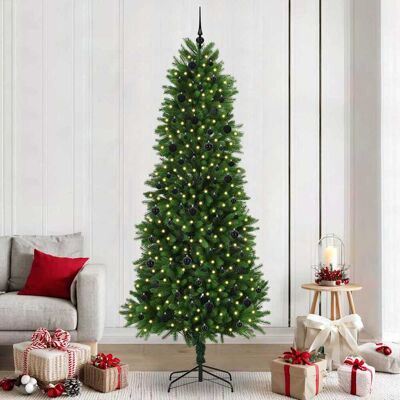 vidaXL Weihnachtsbaum mit 300 LEDs mit Ständer Grün 240 cm PE vidaXL Weihnachtsbaum mit 300 LEDs mit Ständer Grün 240 cm PE
