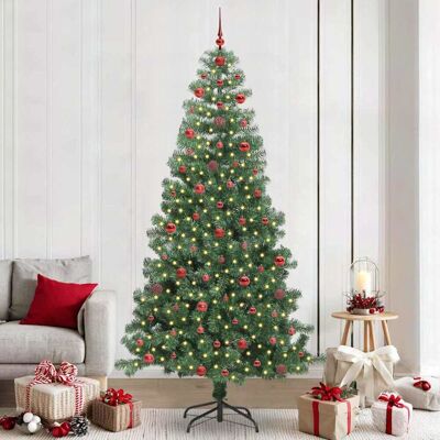 vidaXL Weihnachtsbaum mit 300 LEDs mit Ständer Grün 240 cm PVC vidaXL Weihnachtsbaum mit 300 LEDs mit Ständer Grün 240 cm PVC