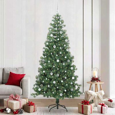 vidaXL Weihnachtsbaum mit 300 LEDs mit Ständer Grün 240 cm PVC vidaXL Weihnachtsbaum mit 300 LEDs mit Ständer Grün 240 cm PVC