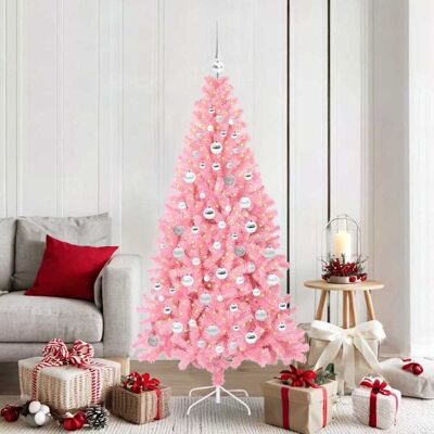 vidaXL Weihnachtsbaum mit 300 LEDs mit Ständer Rosa 180 cm PVC vidaXL Weihnachtsbaum mit 300 LEDs mit Ständer Rosa 180 cm PVC