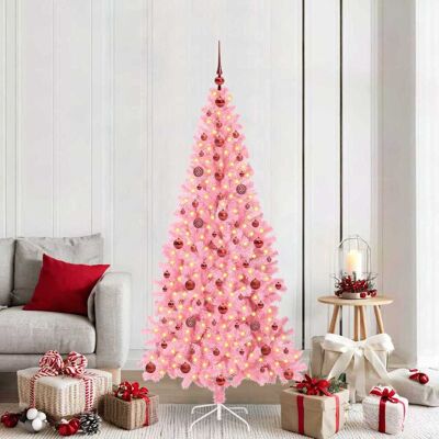 vidaXL Weihnachtsbaum Rosa 210 cm PVC vidaXL Weihnachtsbaum Rosa 210 cm PVC