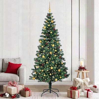 vidaXL Künstlicher vorbeleuchteter Weihnachtsbaum Grün 240 cm vidaXL Künstlicher vorbeleuchteter Weihnachtsbaum Grün 240 cm