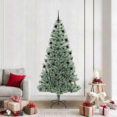 vidaXL Künstlicher Weihnachtsbaum beschneit mit LED Licht 210 cm vidaXL Künstlicher Weihnachtsbaum beschneit mit LED Licht 210 cm
