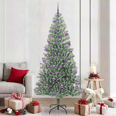 vidaXL Künstlicher Weihnachtsbaum beschneit mit LED Licht 210 cm vidaXL Künstlicher Weihnachtsbaum beschneit mit LED Licht 210 cm