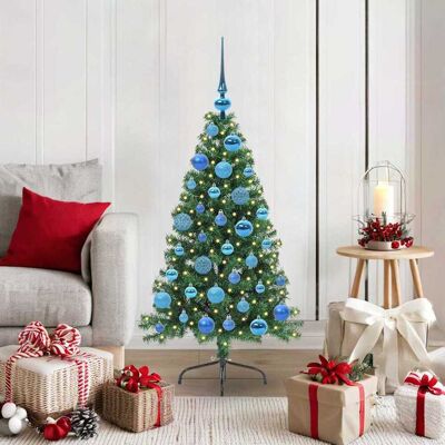 vidaXL Künstlicher vorbeleuchteter Weihnachtsbaum Grün 120 cm PVC vidaXL Künstlicher vorbeleuchteter Weihnachtsbaum Grün 120 cm PVC