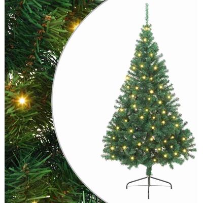 vidaXL Künstlicher vorbeleuchteter Weihnachtsbaum Grün 240 cm PVC vidaXL Künstlicher vorbeleuchteter Weihnachtsbaum Grün 240 cm PVC