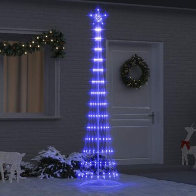 vidaXL LED-Weihnachtsbaum mit 290 LEDs mit Ständer Blau 250 cm Metall vidaXL LED-Weihnachtsbaum mit 290 LEDs mit Ständer Blau 250 cm Metall