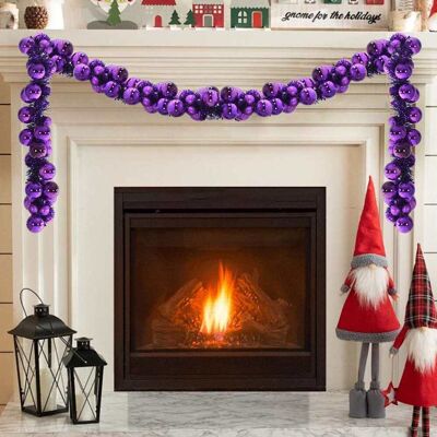 vidaXL Weihnachtskugelgirlande Lila 186 cm Polystyrol vidaXL Weihnachtskugelgirlande Lila 186 cm Polystyrol