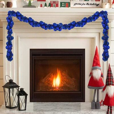 vidaXL Weihnachtskugelgirlande Blau 186 cm Polystyrol vidaXL Weihnachtskugelgirlande Blau 186 cm Polystyrol