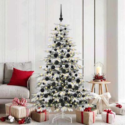 vidaXL Weihnachtskugel-Set mit 300 LEDs 120 pcs Schwarz Kunststoff vidaXL Weihnachtskugel-Set mit 300 LEDs 120 pcs Schwarz Kunststoff