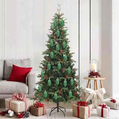 vidaXL Christmas Pine Cone Ball 40 pcs Grün Kunststoff vidaXL Christmas Pine Cone Ball 40 pcs Grün Kunststoff