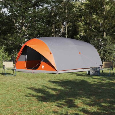 vidaXL Tunnelzelt mit Dach Grau und Orange 500 x 348 x 200 cm Taft vidaXL Tunnelzelt mit Dach Grau und Orange 500 x 348 x 200 cm Taft