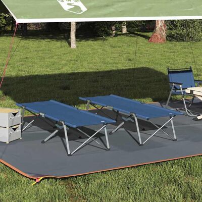 vidaXL Klapp Schlafbett fürs Camping 2 pcs Blau 194 x 62,5 x 42,5 cm vidaXL Klapp Schlafbett fürs Camping 2 pcs Blau 194 x 62,5 x 42,5 cm
