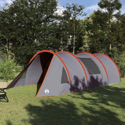 vidaXL Tunnelzelt 4-Personen Grau und Orange 778 x 356 x 210 cm vidaXL Tunnelzelt 4-Personen Grau und Orange 778 x 356 x 210 cm