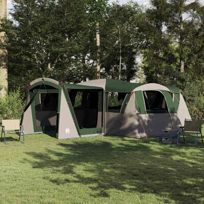 vidaXL Familienzelt für 20 Personen Grün und Weiß 745 x 700 x 217 cm vidaXL Familienzelt für 20 Personen Grün und Weiß 745 x 700 x 217 cm