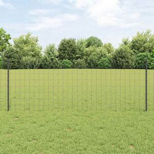 Vidaxl Gartenzäune Set - 25 x 0.8 m, Grau, Metall Vidaxl Gartenzäune Set - 25 x 0.8 m, Grau, Metall