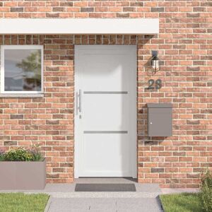 vidaXL Vordertür Weiß PVC