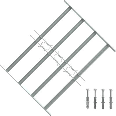 vidaXL Verstellbares Fenstergitter - 4 Querstäbe, 500-650 mm, Fenstersicherung vidaXL Verstellbares Fenstergitter - 4 Querstäbe, 500-650 mm, Fenstersicherung