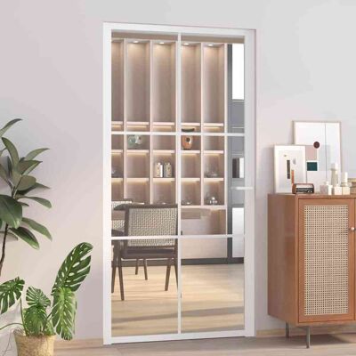 vidaXL Weiße Innentür 102,5x201,5 cm ESG Glas und Aluminium - Innentür vidaXL Weiße Innentür 102,5x201,5 cm ESG Glas und Aluminium - Innentür
