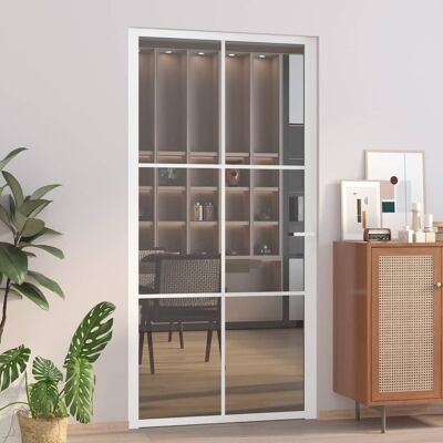 vidaXL Innentür ESG - Weiß und dunkel transparent - 102,5x201,5 cm vidaXL Innentür ESG - Weiß und dunkel transparent - 102,5x201,5 cm