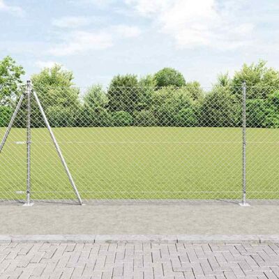 vidaXL Maschendrahtzaun mit Betonsockel 10 x 1,2 m Verzinkter Stahl vidaXL Maschendrahtzaun mit Betonsockel 10 x 1,2 m Verzinkter Stahl