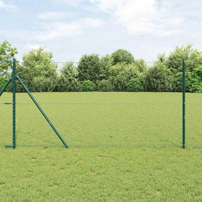 vidaXL Bodenmontierter Sechseckzaun 10 x 1,2 m PVC-beschichteter Stahl vidaXL Bodenmontierter Sechseckzaun 10 x 1,2 m PVC-beschichteter Stahl