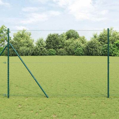 vidaXL Bodenmontierter Sechseckzaun 10 x 1,5 m PVC-beschichteter Stahl vidaXL Bodenmontierter Sechseckzaun 10 x 1,5 m PVC-beschichteter Stahl