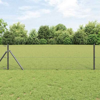 vidaXL Bodenmontierter Sechseckzaun 10 x 0,6 m PVC-beschichteter Stahl vidaXL Bodenmontierter Sechseckzaun 10 x 0,6 m PVC-beschichteter Stahl