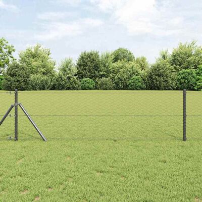 vidaXL Bodenmontierter Sechseckzaun 10 x 0,6 m PVC-beschichteter Stahl vidaXL Bodenmontierter Sechseckzaun 10 x 0,6 m PVC-beschichteter Stahl