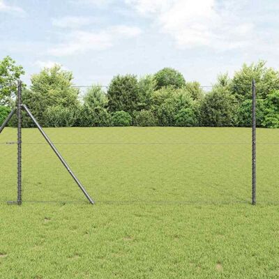 vidaXL Bodenmontierter Sechseckzaun 10 x 1 m PVC-beschichteter Stahl vidaXL Bodenmontierter Sechseckzaun 10 x 1 m PVC-beschichteter Stahl