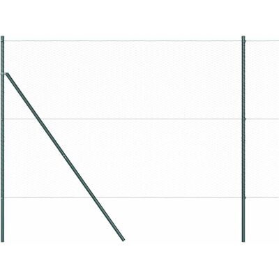 vidaXL Bodenmontierter Sechseckzaun 100 x 1,6 m Grau Netz vidaXL Bodenmontierter Sechseckzaun 100 x 1,6 m Grau Netz