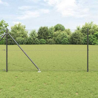 vidaXL Gartenzaun mit 7 Pfosten, Grau 1.2x10 m vidaXL Gartenzaun mit 7 Pfosten, Grau 1.2x10 m