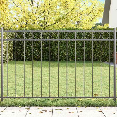 vidaXL Graues Metallzaunpaneel 1,7x0,8 m - Zaunpaneel vidaXL Graues Metallzaunpaneel 1,7x0,8 m - Zaunpaneel