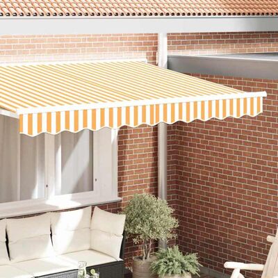 vidaXL Markisenschürzen-Ersatz Gelb und Weiß 230 x 20 cm Polyester vidaXL Markisenschürzen-Ersatz Gelb und Weiß 230 x 20 cm Polyester
